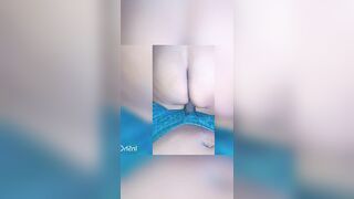 Large Bouncy Booty Backshots On The Bed