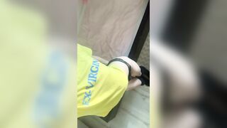 small femboy is teasing you with his excited outfit