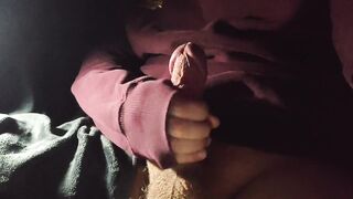 Jerking my ramrod off until I cum: public space secret tugjob / spunk flow / solo hunk masturbation