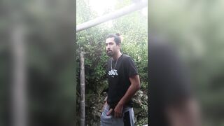 A masturbation on the street, it turns me on to stroke in public