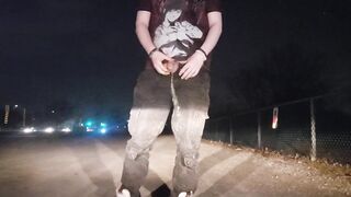 Pee Sprinkler By Car Light In Public????