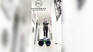 7'three" Tall Amazon Giantess Femdom-goddess Crushes Toy Car with her Size 16 Feet in 8 inch Heels