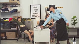 2 cuties caught shoplifting they had to suck twat to get free