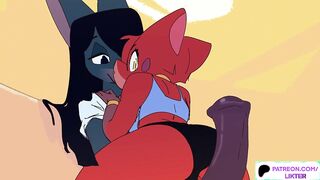 FUTANARTI YIFF GIVING A KISS AND CUM SO MUCK - TOON YIFF