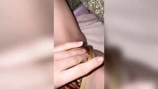 I hide from dad and masturbate below the blanket