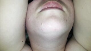 Real POV! Very Hawt! Cum in stepsister's plump lips