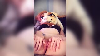 Hawt Yiff Hotty takes huge Knotted Sex tool as unfathomable as that babe can handle