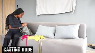 Large Booty Black Lalin girl Constricted Anal Stretched POV In Fake Modeling Casting