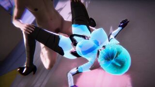 Cyberpunk - Sex with Holographic beauty - CG Porn