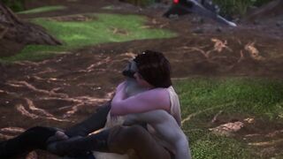 Zombie angel stroking legs to her zombie boyfriend - cums on boots [cg comics uncensored]