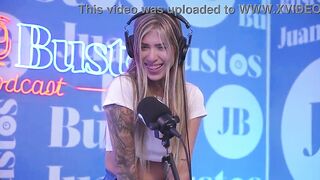 The sizzling golden-haired MollySmith squirts all over the Sybian machine on Juan Bustos' podcast