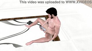 CG Homosexual Porn: Solo Male Jerks Huge Penis with Taut Torch Fleshlight Grasp