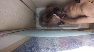 Carnal Sex in the Bathtub ends With Giant Jizz flow AMATEUR PAIR
