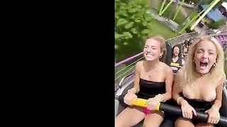 Bikini goes away showing large breasts - AI Generated