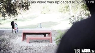 Lustful homeless man watches small hot Lalin girl mother I'd like to fuck devour her lovers large ebony weenie