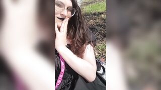 Wicked Pup Flashes Her Pants in the Park