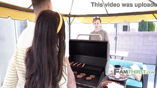 Risky Sex Between Stepdad And Stepdaughter At Fam BBQ