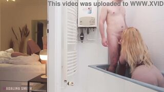 Stepmom Helps Stepson Showering