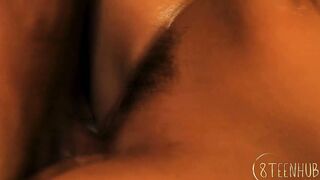 Hirsute Snatch Screwed, Clitoris Rubbed, Cum on Her Booty