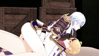 Genshin Impact - Ayato x Thoma - Homo Virgins 1st Time Animation