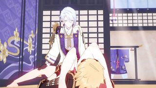 Ayato x Thoma - Virgins 1st Homo Time - Genshin Impact Animation