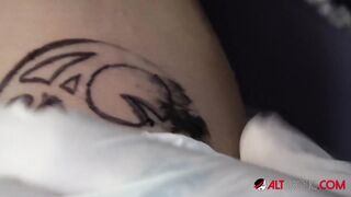 Large tit sweetheart Mara Martinez gets tattooed then banged