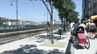 Brunette hair Honey Aika Stripped On Public Streets