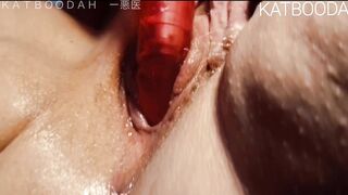 Let Your Bulky Domme KATBOODAH Make Her Shaggy Pussy Squirt On U