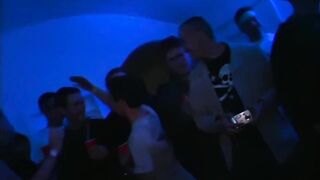 Weenie sucking party wench takes cum
