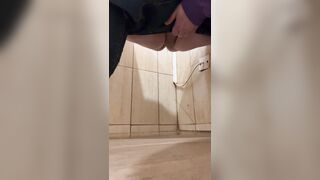 Pee on the floor in public biffy