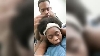 Rolling eyes Stepsister doggy style it hardcore