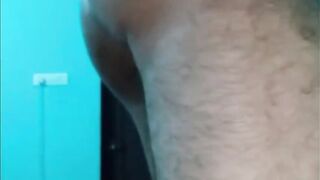 Massage my balls (hairy sack) & butt with oil