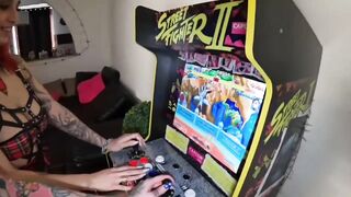 2 youthful babes play clip games and then have ding-dong sex