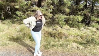 sunshine_naked's wild pissing drives climactic release in nature