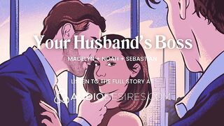 Boss Fiucks Employee’s Wife Whilst That guy's Watching – MFM Voyeur, Fingering & Sex at Work - Porn Erotic Audio Story for Babes