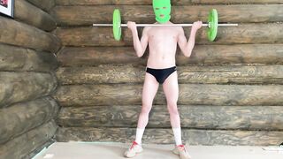 The hot chap works out
