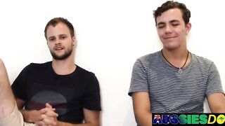 Sexy Aussie Maxime Enjoys Watching Luke Slobber His Appealing Penis