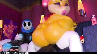 Birdo Hard Sound Futa Banging With Mario Allies And Getting Giant Creampie