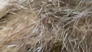 Unshaved Snatch large clitoris