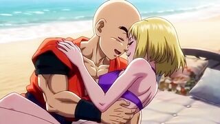Android eighteen & Krillin beach abode Excitement - Romantic CG Comics