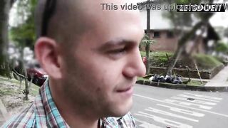 Skinny Curvy Black Latin chick Teases His Penis on the Street, Goes Home to Bang Him... Can't Stop Smiling at His Penis