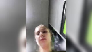 Bizarre masturbating in the public