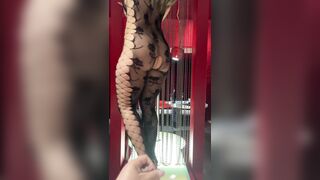 Escort dancing and riding client's knob in motel