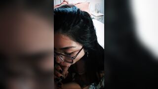 Grand finale in the mouth of brunette hair - LunitaRabbit