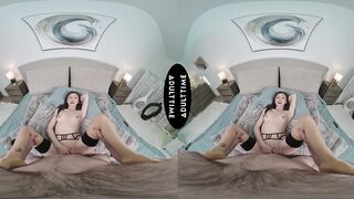 UP CLOSE VR - Small Brunette hair In Underware Maya Woulfe Tastes Your Rod In advance of Riding It POV