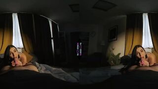 Natural Small Brunette hair Teen with a Large Booty Enjoys a Intimate Session with a Massive Jock in VR