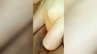 My cunt close-up, finger inside