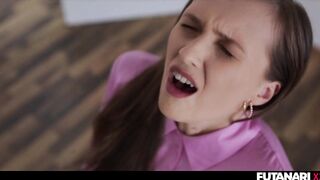 Veronica Leal surprises Stacy Cruz with her rod and destroys her taut backdoor