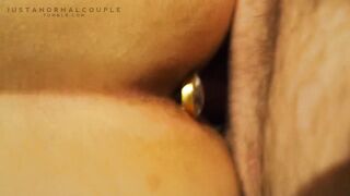 Doggy mit Plug & ein bisschen sperma....