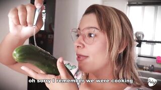 The Maid Bangs the Vegetables. This babe Cums in the Kitchen.
